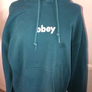 Obey Men's Green Hoodie